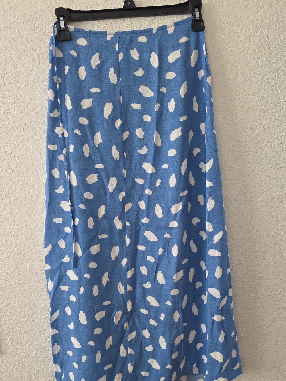 Reformation Midi Wrap Skirt Blue White 2 - Picture 8 of 8